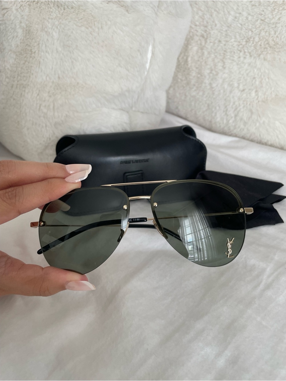 Saint Laurent Monogram 59MM Aviator Sunglasses - Picture 5 of 16